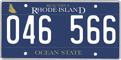 RI license plate 046566