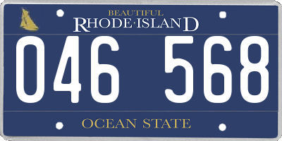 RI license plate 046568