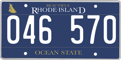 RI license plate 046570
