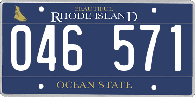 RI license plate 046571