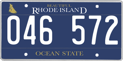 RI license plate 046572