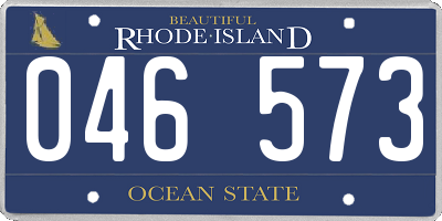RI license plate 046573