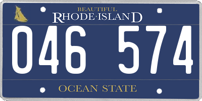 RI license plate 046574