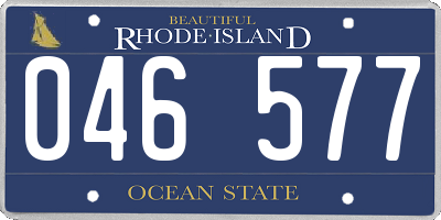 RI license plate 046577