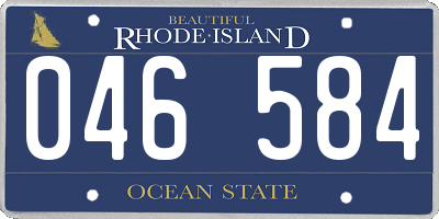 RI license plate 046584
