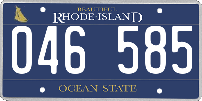 RI license plate 046585