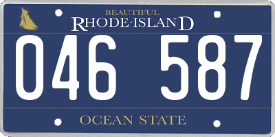 RI license plate 046587