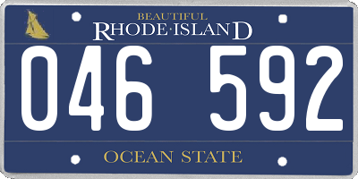 RI license plate 046592