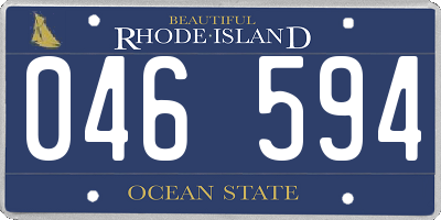 RI license plate 046594