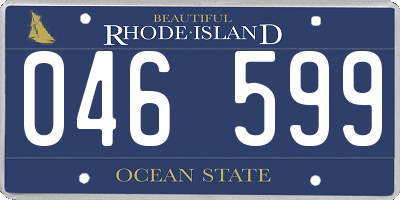 RI license plate 046599