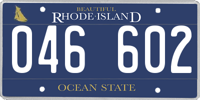 RI license plate 046602
