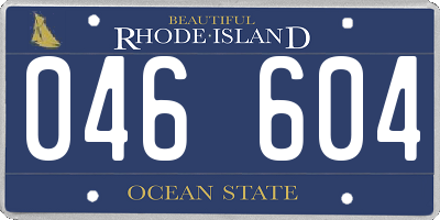 RI license plate 046604