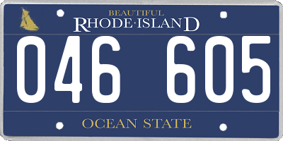 RI license plate 046605