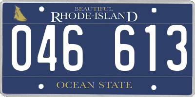 RI license plate 046613