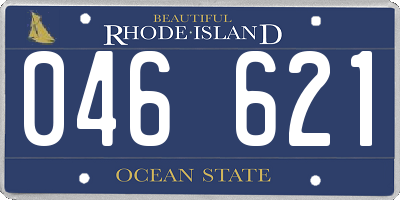 RI license plate 046621