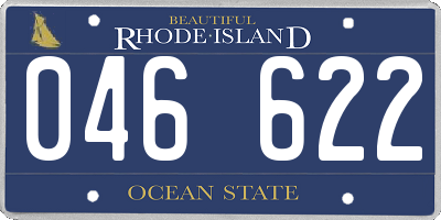 RI license plate 046622