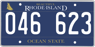 RI license plate 046623