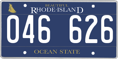 RI license plate 046626