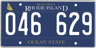 RI license plate 046629