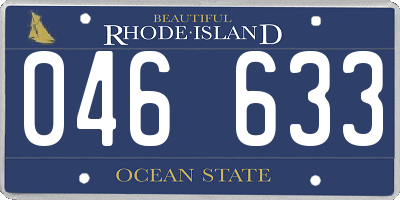 RI license plate 046633