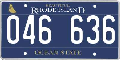 RI license plate 046636