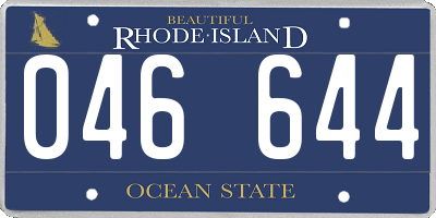 RI license plate 046644