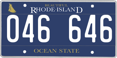 RI license plate 046646