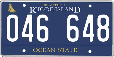 RI license plate 046648