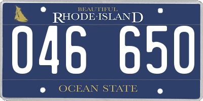 RI license plate 046650