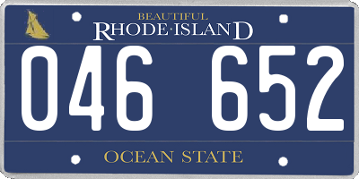 RI license plate 046652