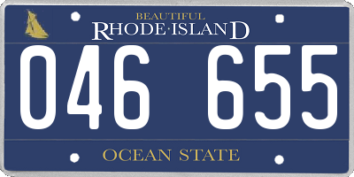 RI license plate 046655