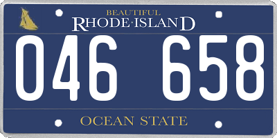 RI license plate 046658