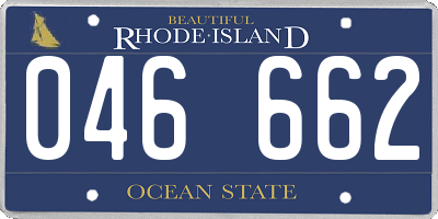 RI license plate 046662