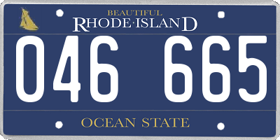 RI license plate 046665