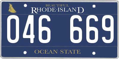 RI license plate 046669