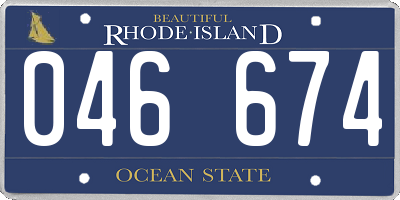 RI license plate 046674