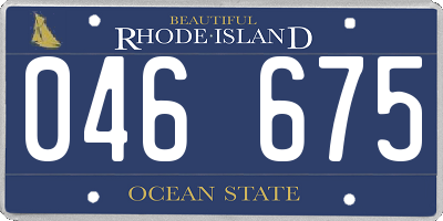 RI license plate 046675