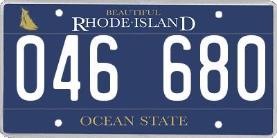 RI license plate 046680
