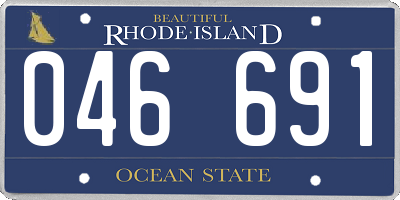 RI license plate 046691
