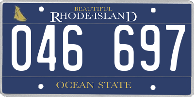 RI license plate 046697