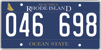 RI license plate 046698