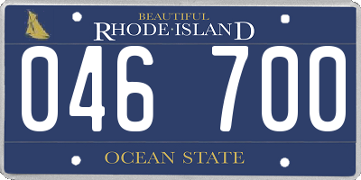 RI license plate 046700