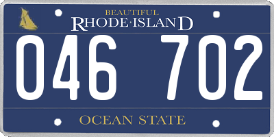 RI license plate 046702