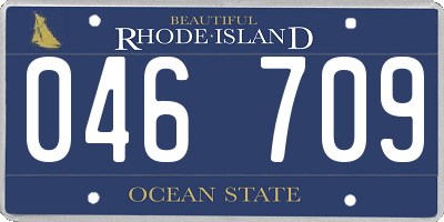 RI license plate 046709