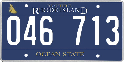 RI license plate 046713