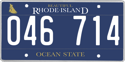 RI license plate 046714