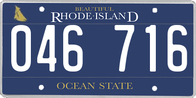 RI license plate 046716