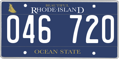 RI license plate 046720