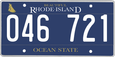 RI license plate 046721