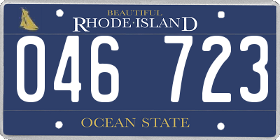 RI license plate 046723